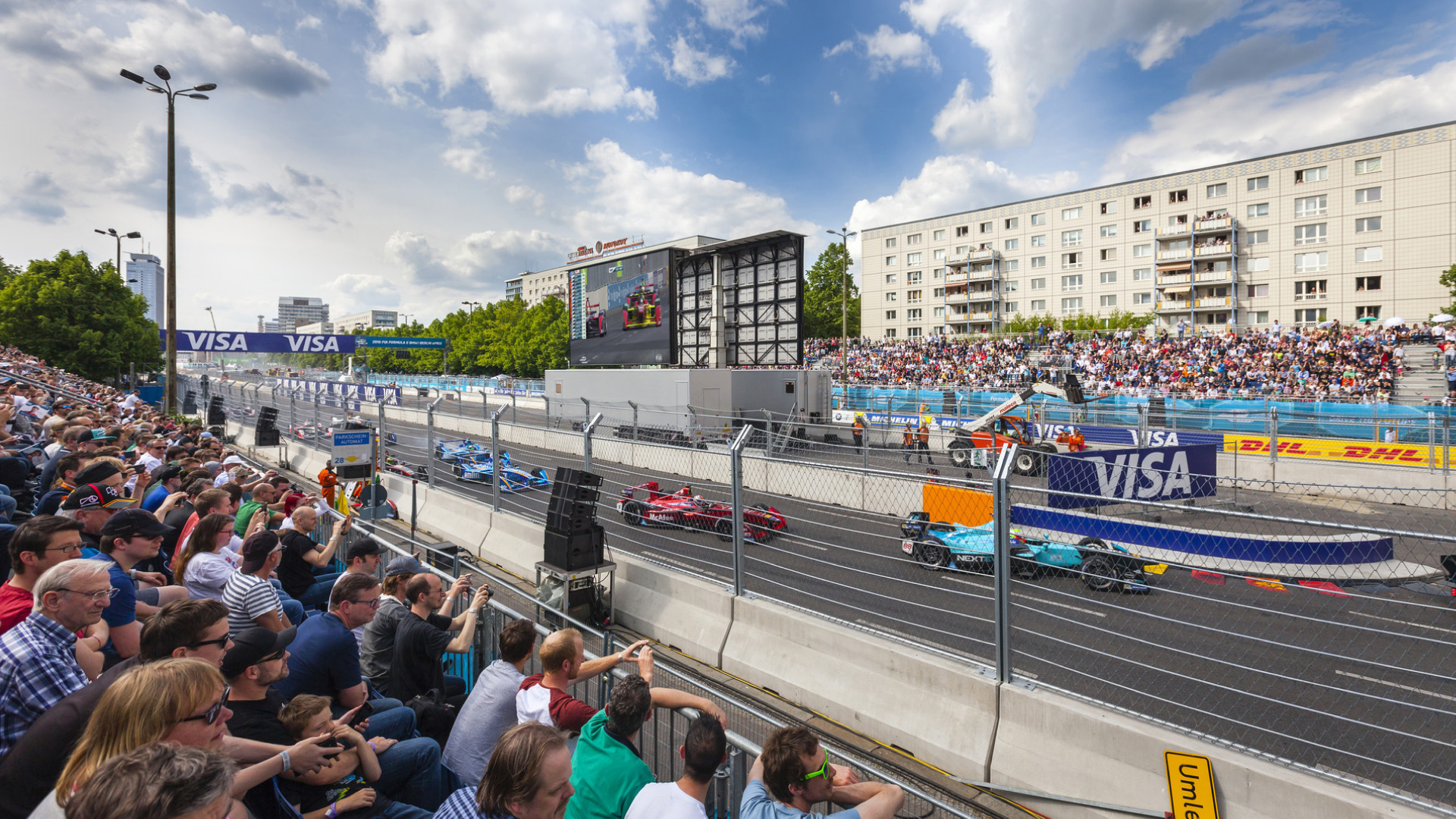 Formula E Berlin 2016 - PRG supplied LED truck / trailer for this event.