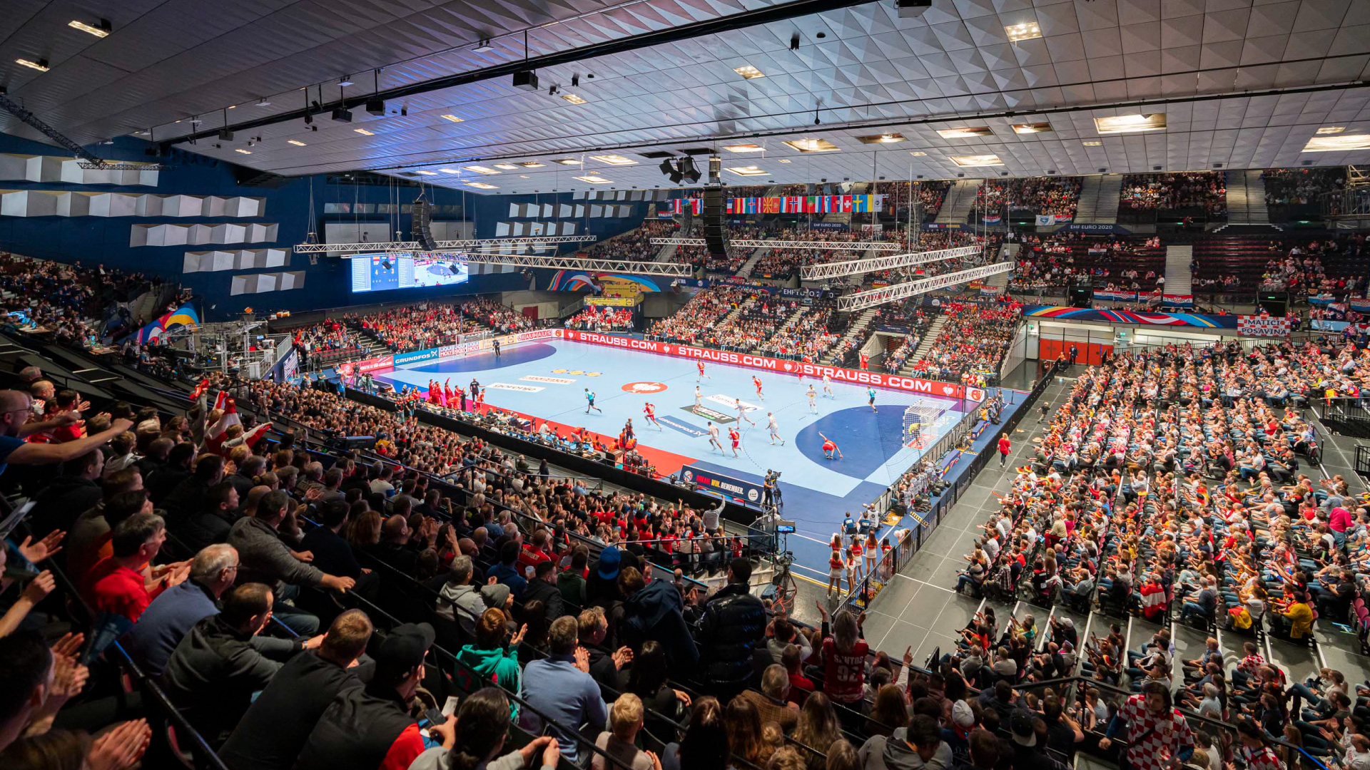 Europees kampioenschap handbal Wenen 2020 - PRG verzorgde licht, geluid en video voor dit evenement.