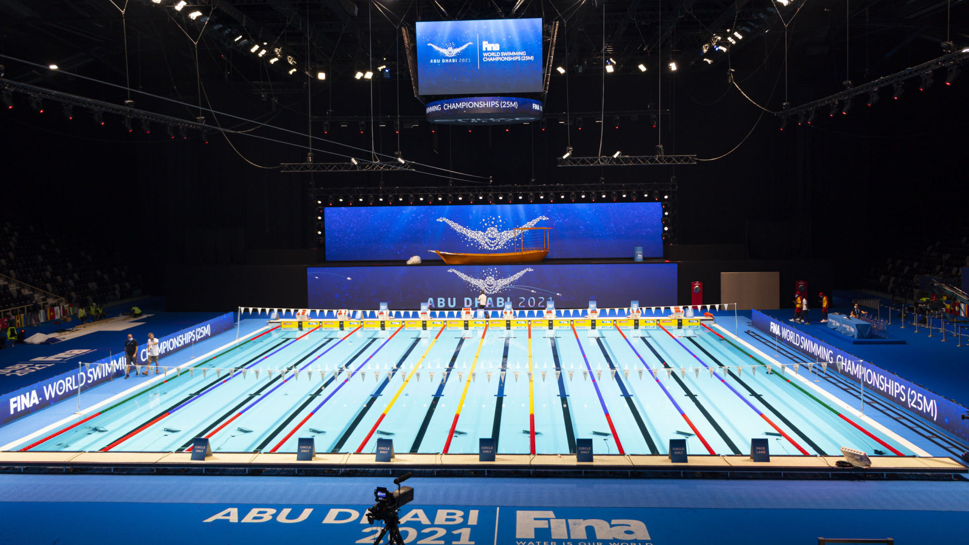 La tecnología de eventos de PRG respalda el evento de la FINA en Abu Dhabi. ¿Tiene alguna pregunta en el ámbito de los deportes, los eSports y los eventos especiales? Póngase en contacto con nuestros expertos?