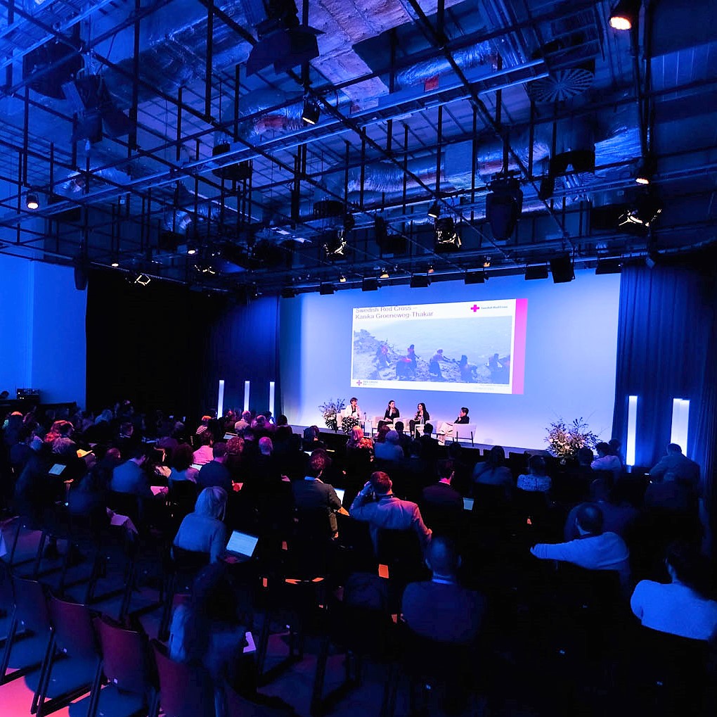 PRG Belgium provided light, sound & video in the auditorium & breakout rooms, as well as in the general areas for the impressive European Humanitarian Forum 2023 in the EGG.