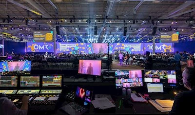 With video, lighting, rigging and audio technology as well as stage and decor construction, PRG created the perfect atmosphere for the OMR Festival 2023 in Hamburg