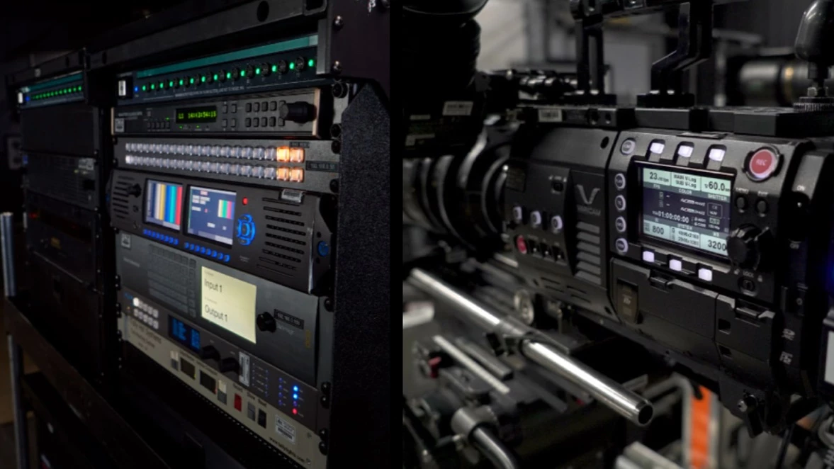 35LIVE! combina el poder y la inmediatez de la transmisión en vivo con una estética de pantalla grande. Reemplaza el enfoque tradicional de múltiples cámaras con cámaras de cine digitales de 35 mm y lentes.