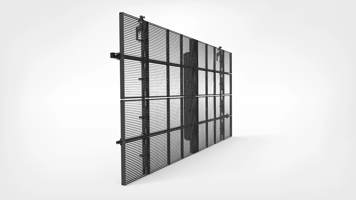 The PURE10 is a revolutionary and unique lightweight and highly transparent LED touring screen, which was developed by PRG Projects. 